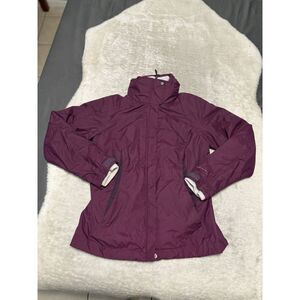 Columbia Omni Shield Women's Interchange Burgundy Winter Zip Jacket Hood Small‎